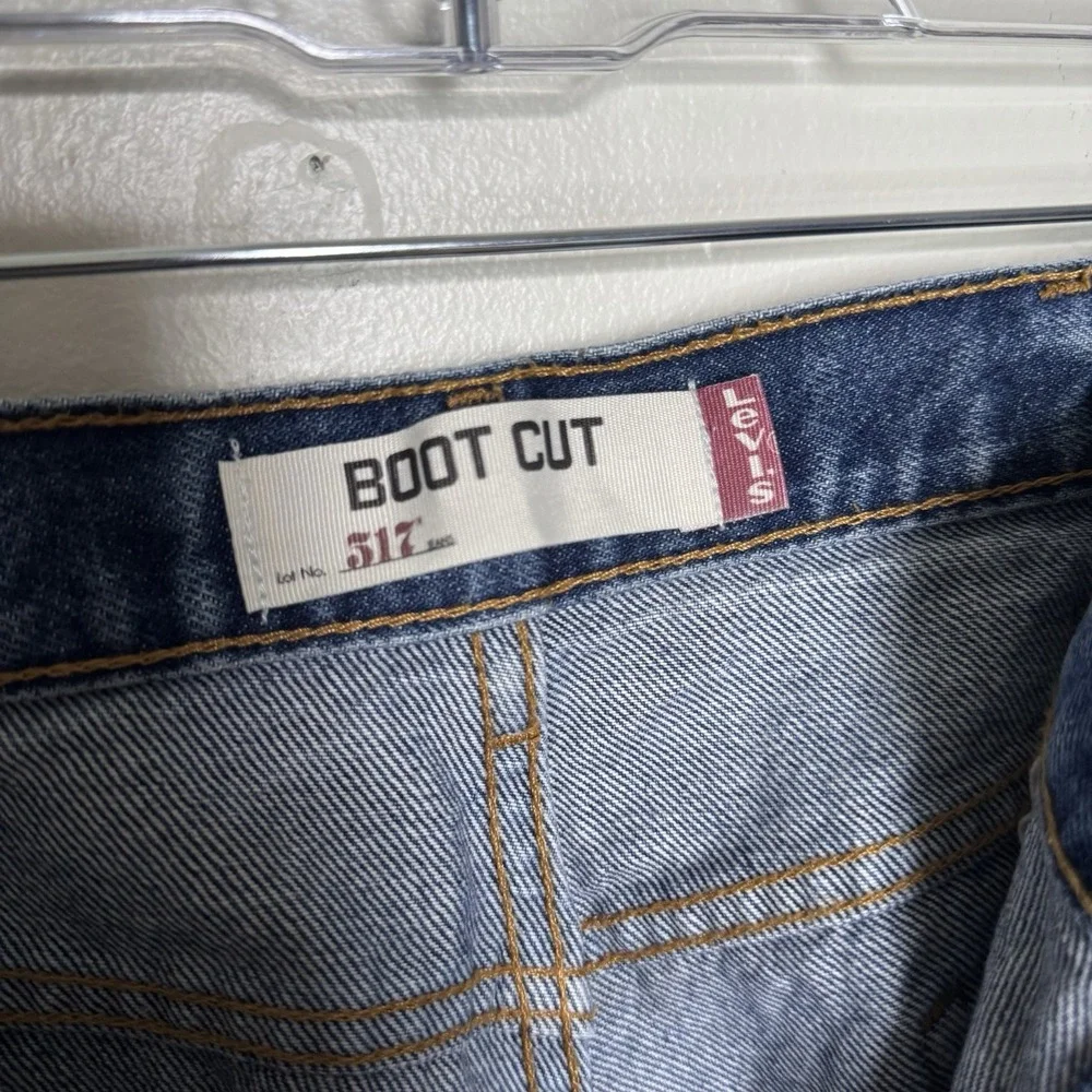 Levis 517 Bootcut Jeans Mens 36x29 Blue Denim Medium‎ Wash Cotton 517-0217